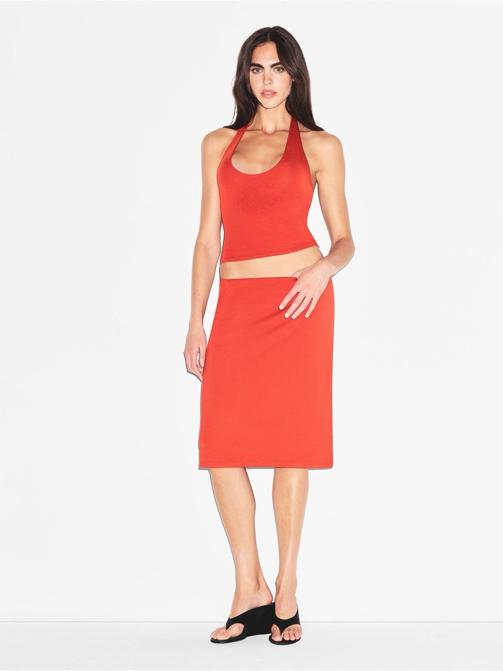 Smooth Layers Midi Skirt